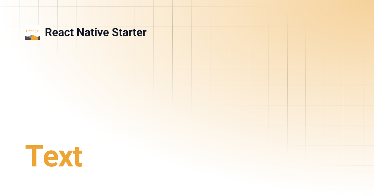 Text | React Native Starter